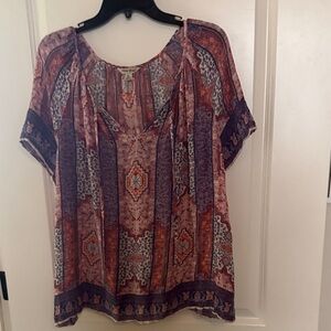 Lucky Brand Multicolor Boho Blouse